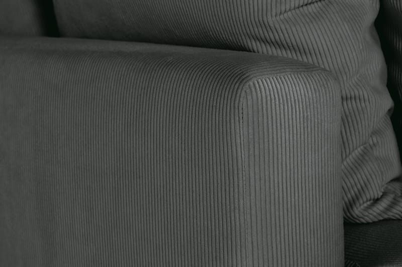 Menard 3-sits Djup Manchestersoffa - Grå - Möbler - Soffa - 3 sits soffa
