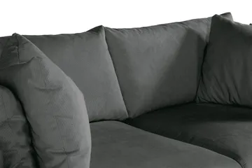 Menard 3-sits Djup Manchestersoffa - Grå - Möbler - Soffa - 3 sits soffa