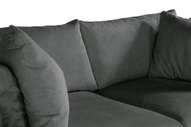 Menard 3-sits Djup Manchestersoffa - Grå - Möbler - Soffa - 3 sits soffa