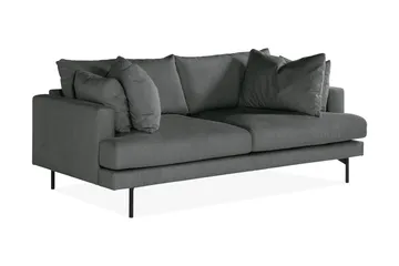 Menard 3-sits Djup Manchestersoffa - Grå - Möbler - Soffa - 3 sits soffa