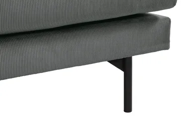 Menard 3-sits Djup Manchestersoffa - Grå - Möbler - Soffa - 3 sits soffa