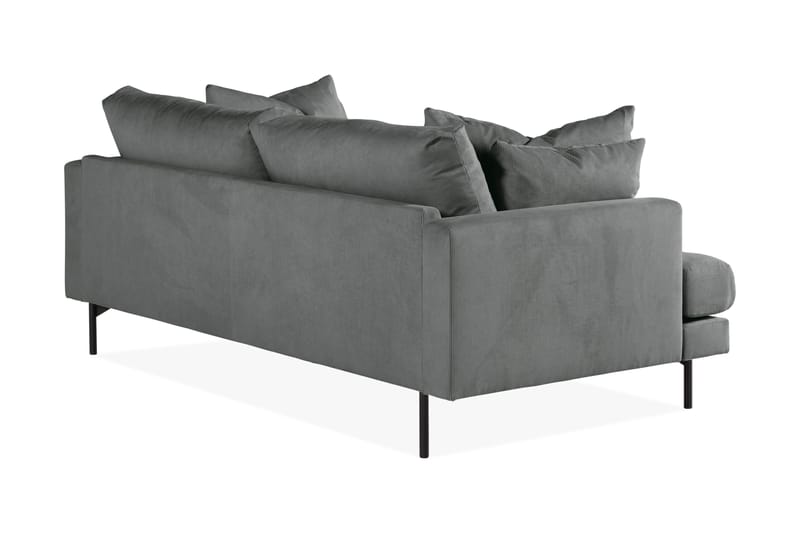 Menard 3-sits Djup Manchestersoffa - Grå - Möbler - Soffa - 3 sits soffa