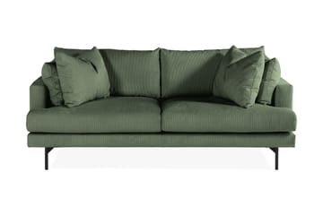 Menard 3-sits Djup Manchestersoffa - Grön - Möbler - Soffa - 3 sits soffa