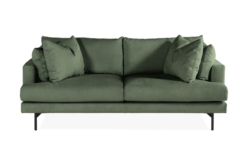 Menard 3-sits Djup Manchestersoffa - Grön - Möbler - Soffa - 3 sits soffa
