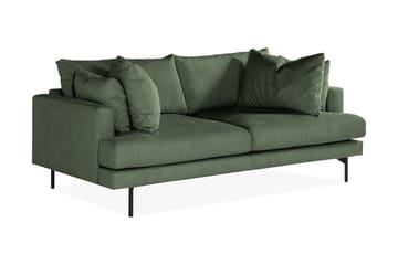 Menard 3-sits Djup Manchestersoffa - Grön - Möbler - Soffa - 3 sits soffa