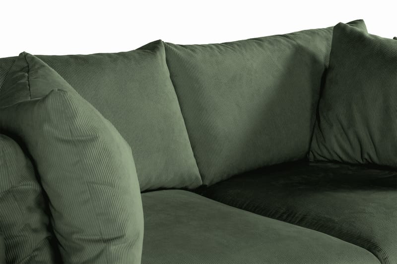 Menard 3-sits Djup Manchestersoffa - Grön - Möbler - Soffa - 3 sits soffa
