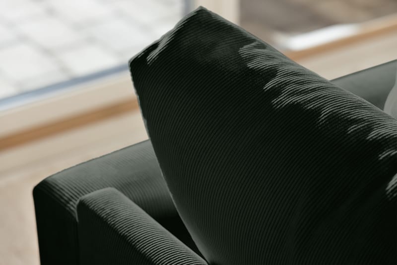 Menard 3-sits Djup Manchestersoffa - Grön - Möbler - Soffa - 3 sits soffa