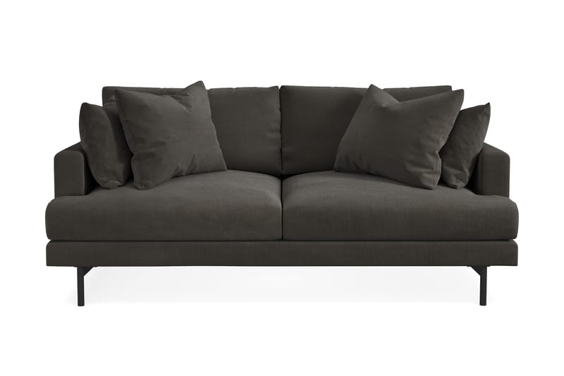 Menard 3-sits Djup Manchestersoffa - Mörkgrå - Möbler - Soffa - 3 sits soffa