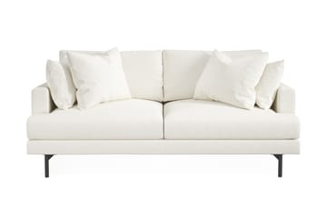 Menard 3-sits Djup Soffa i Bouclé - Vit - Möbler - Soffa - 3 sits soffa