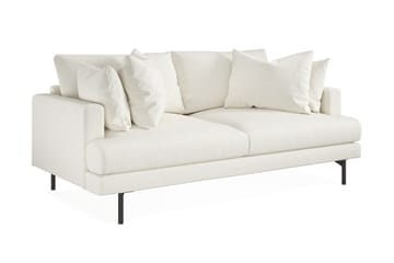 Menard 3-sits Djup Soffa i Bouclé - Vit - Möbler - Soffa - 3 sits soffa