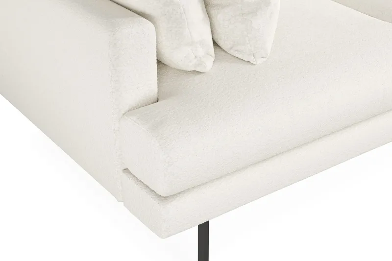 Menard 3-sits Djup Soffa i Bouclé - Vit - Möbler - Soffa - 3 sits soffa