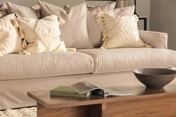 Menard 3-sits Tygsoffa - Beige - Möbler - Soffa - 3 sits soffa