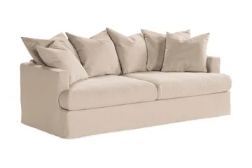 Menard 3-sits Tygsoffa - Beige - Möbler - Soffa - 3 sits soffa