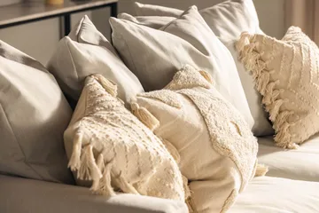 Menard 3-sits Djup Tygsoffa - Ljusgrå - Möbler - Soffa - 3 sits soffa