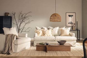 Menard 3-sits Djup Tygsoffa - Ljusgrå - Möbler - Soffa - 3 sits soffa