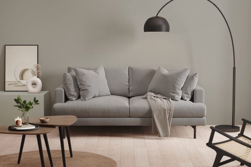 Menard 3-sits Djup Tygsoffa - Mörkgrå - Möbler - Soffa - 3 sits soffa