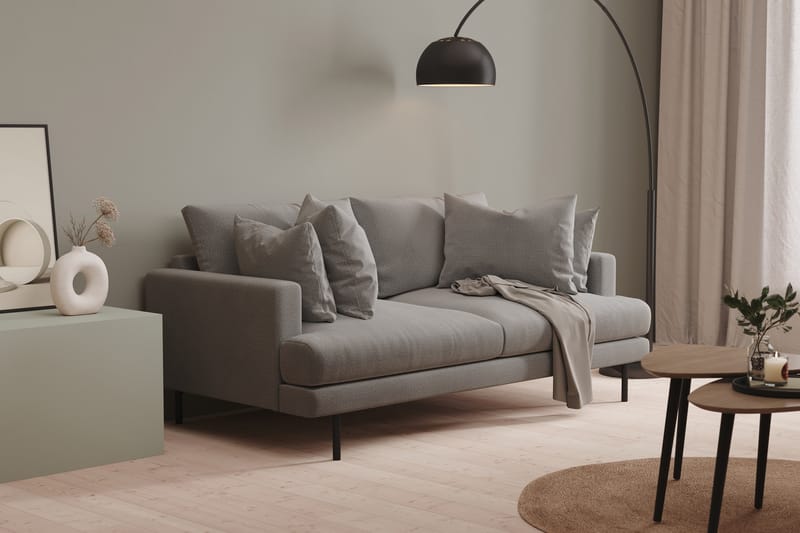 Menard 3-sits Djup Tygsoffa - Mörkgrå - Möbler - Soffa - 3 sits soffa