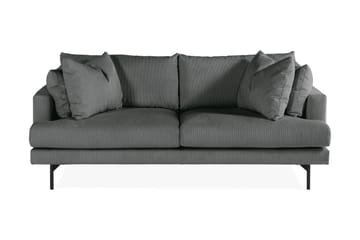 Menard 3-sits Manchestersoffa - Grå - Möbler - Soffa - 3 sits soffa