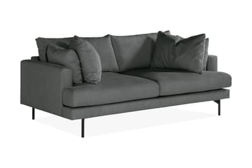 Menard 3-sits Manchestersoffa - Grå - Möbler - Soffa - 3 sits soffa