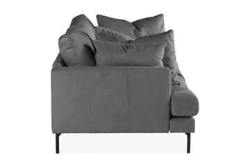 Menard 3-sits Manchestersoffa - Grå - Möbler - Soffa - 3 sits soffa