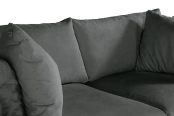 Menard 3-sits Manchestersoffa - Grå - Möbler - Soffa - 3 sits soffa