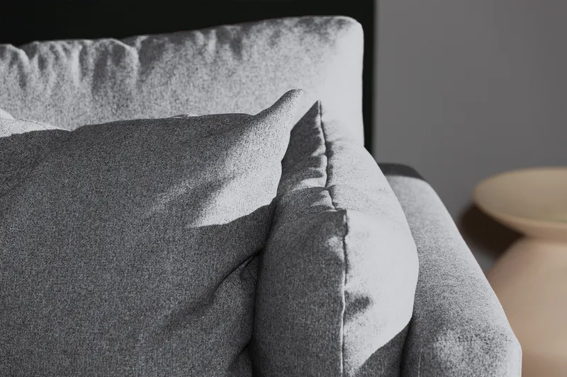 Menard 3-sits Tygsoffa - Grå - Möbler - Soffa - 3 sits soffa