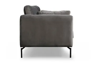 Mezonzo 3-sits Sammetssoffa 217 cm med Höga Ben - Grå - Möbler - Soffa - 3 sits soffa