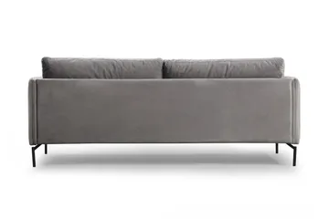Mezonzo 3-sits Sammetssoffa 217 cm med Höga Ben - Grå - Möbler - Soffa - 3 sits soffa