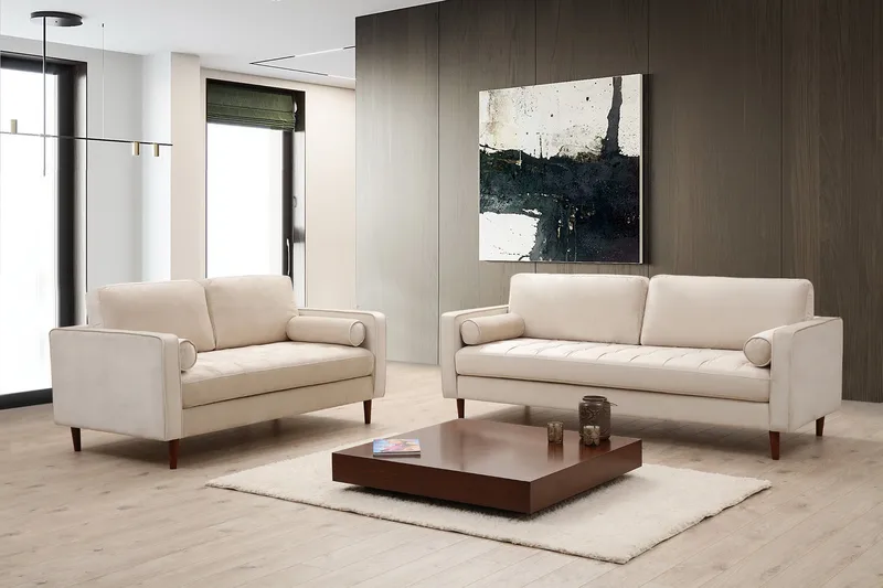 Mirrilnesh Soffa 3-sits - Beige - Möbler - Soffa - 3 sits soffa