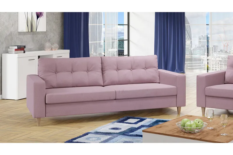 Mist Soffa 154x91x83 cm - Rosa - Möbler - Soffa - 3 sits soffa