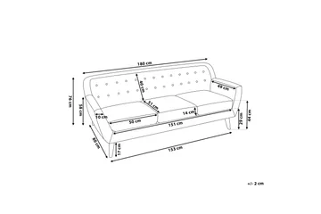 Motala Soffa 3 Sits - Grå - Möbler - Soffa - 3 sits soffa
