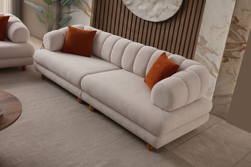 Munemori 3-sits Soffa 240x80x95 cm - Beige - Möbler - Soffa - 3 sits soffa