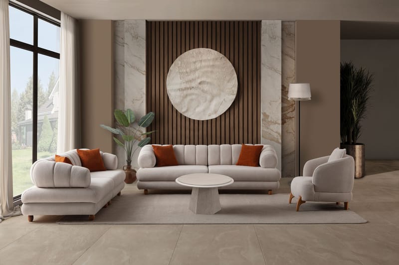 Munemori 3-sits Soffa 240x80x95 cm - Beige - Möbler - Soffa - 3 sits soffa