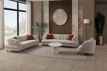 Munemori 3-sits Soffa 240x80x95 cm - Beige - Möbler - Soffa - 3 sits soffa