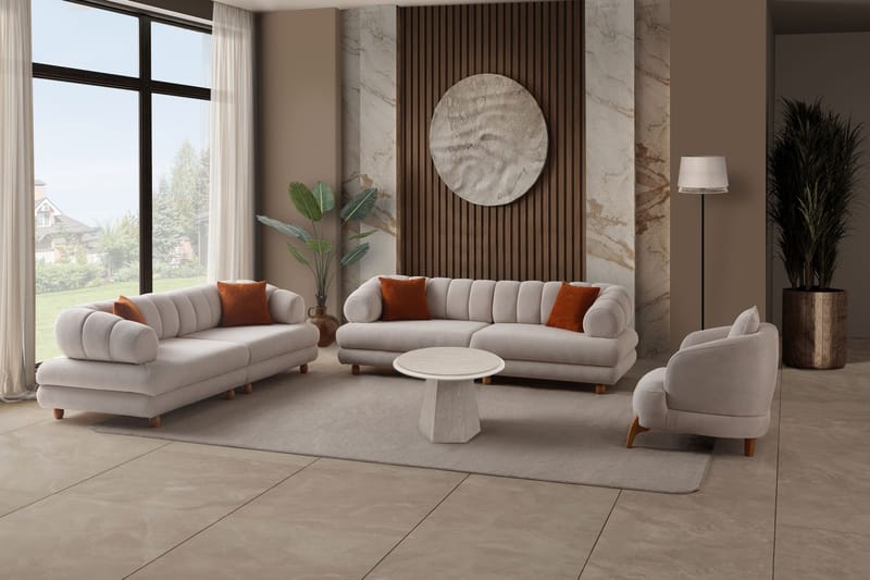 Munemori 3-sits Soffa 240x80x95 cm - Beige - Möbler - Soffa - 3 sits soffa