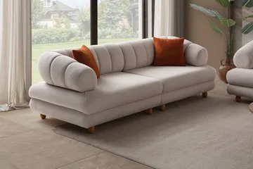 Munemori 3-sits Soffa 240x80x95 cm - Beige - Möbler - Soffa - 3 sits soffa