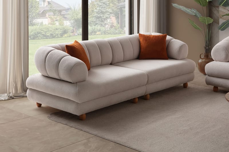 Munemori 3-sits Soffa 240x80x95 cm - Beige - Möbler - Soffa - 3 sits soffa