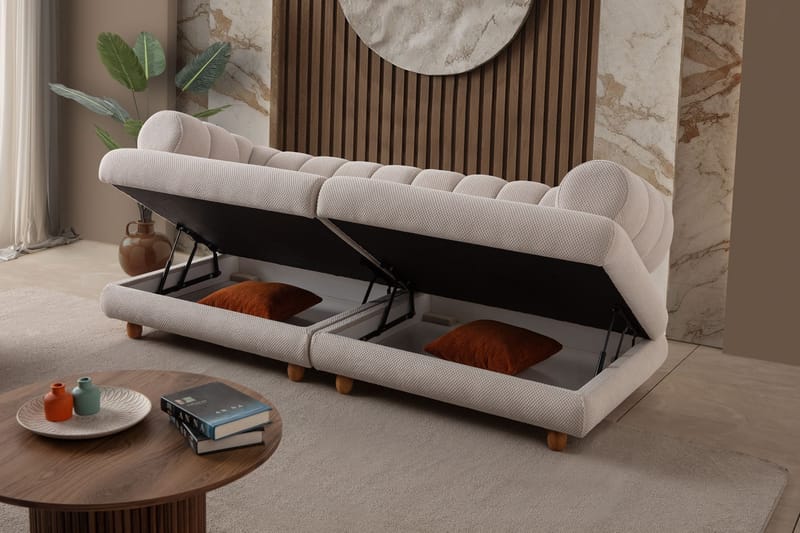 Munemori 3-sits Soffa 240x80x95 cm - Beige - Möbler - Soffa - 3 sits soffa