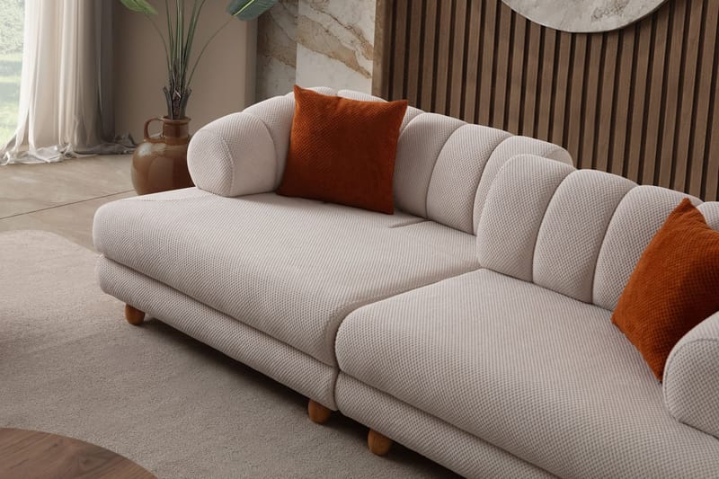 Munemori 3-sits Soffa 240x80x95 cm - Beige - Möbler - Soffa - 3 sits soffa