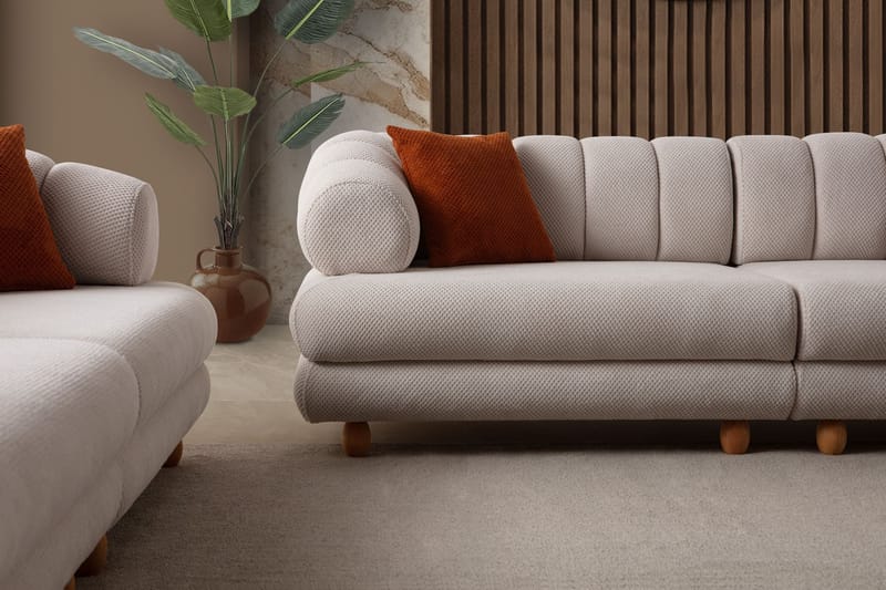 Munemori 3-sits Soffa 240x80x95 cm - Beige - Möbler - Soffa - 3 sits soffa