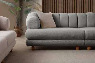 Munemori 3-sits Soffa 240x80x95 cm - Grå - Möbler - Soffa - 3 sits soffa