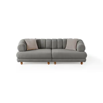 Munemori 3-sits Soffa 240x80x95 cm - Grå - Möbler - Soffa - 3 sits soffa