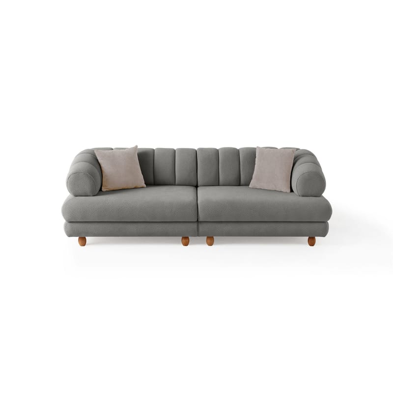Munemori 3-sits Soffa 240x80x95 cm - Grå - Möbler - Soffa - 3 sits soffa
