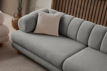 Munemori 3-sits Soffa 240x80x95 cm - Grå - Möbler - Soffa - 3 sits soffa
