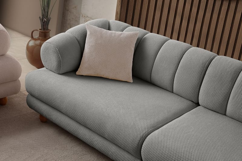 Munemori 3-sits Soffa 240x80x95 cm - Grå - Möbler - Soffa - 3 sits soffa