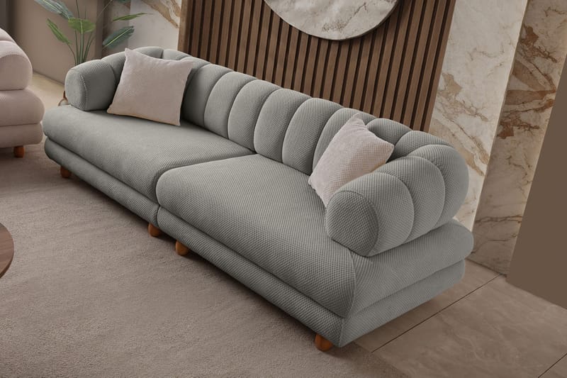 Munemori 3-sits Soffa 240x80x95 cm - Grå - Möbler - Soffa - 3 sits soffa