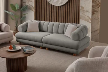 Munemori 3-sits Soffa 240x80x95 cm - Grå - Möbler - Soffa - 3 sits soffa