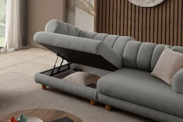 Munemori 3-sits Soffa 240x80x95 cm - Grå - Möbler - Soffa - 3 sits soffa