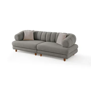 Munemori 3-sits Soffa 240x80x95 cm - Grå - Möbler - Soffa - 3 sits soffa