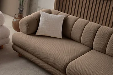 Munemori 3-sits Soffa 240x80x95 cm - Latte - Möbler - Soffa - 3 sits soffa